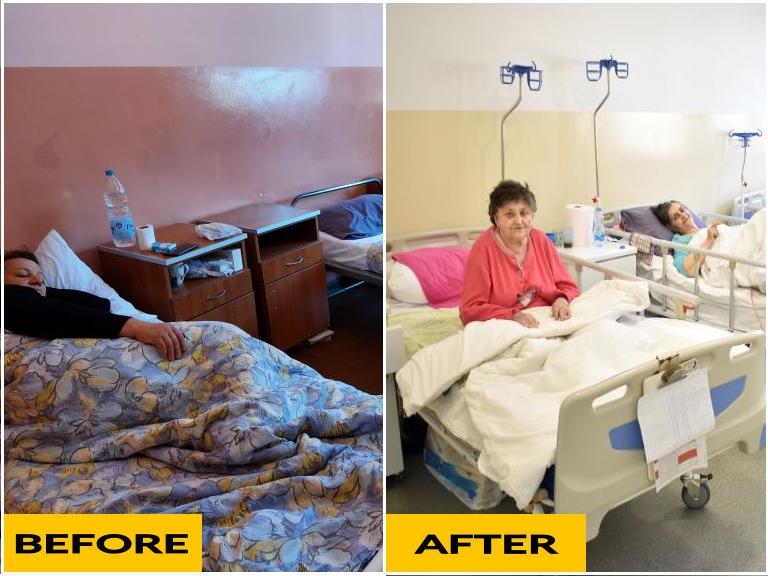 new patients bed and old patients bed